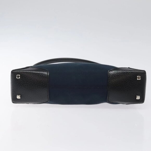 Salvatore Ferragamo Shoulder Bag Canvas Navy Silver Auth bs25827 - Picture 7 of 16